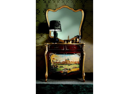 Comò italiano credenza dipinta a mano armadio lusso credenza in legno italiana.