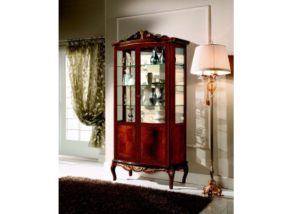 Mobili di design di lusso Mobili italiani Grande vetrina in legno marrone Vetrina di lusso