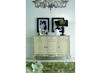 Design mobili stile classico comò bianco credenza in legno italiana