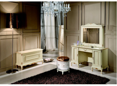 Tavolo da toeletta Stile italiano Mobile credenza Camera da letto Barocco Rococò Sgabello Nuovo