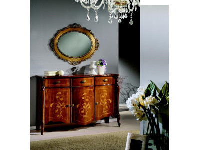 Mobili stile barocco 2 pezzi Set di lusso in legno Mobili di lusso italiani Comò