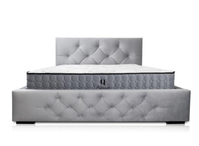 Letto Bianco Design Moderno Tessuto Imbottito Camera da Letto Letto Matrimoniale Legno Elegante Nuovo.