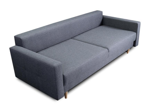 Stile, rigore e comfort sono i principali vantaggi di questo comodo e pratico divano a 3 posti estraibile.