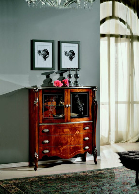 Mobili di lusso in legno vetro stile barocco armadio comò armadi designer