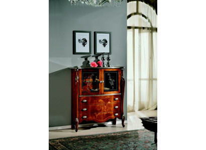 Mobili di lusso in legno vetro stile barocco armadio comò armadi designer