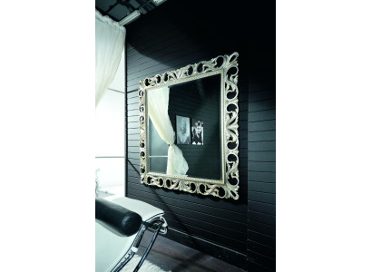 Specchio con cornice in legno, specchio da parete, specchio di design classico 192x112 legno xxl grande.