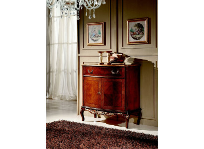 Mobili in legno italiani, cassettiera con 2 ante e 1 cassetto.