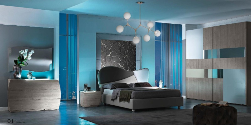 Armadio a ante scorrevoli con specchio Mobili italiani per camera da letto