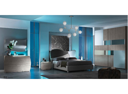 Armadio a ante scorrevoli con specchio Mobili italiani per camera da letto