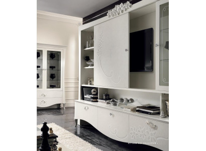 Vetrina vetrina di lusso in vetro in stile moderno design in legno Italia