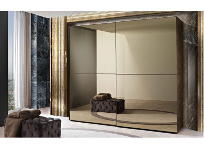 Elegante armadio a specchio con ante scorrevoli in stile moderno