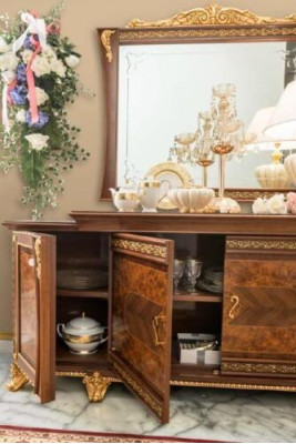 Mobile con specchio credenza Mobili credenze in legno Armadietto Marrone Nuovo