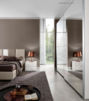 Armadietto con specchio Armadio a ante scorrevoli Armadi in legno di design moderno