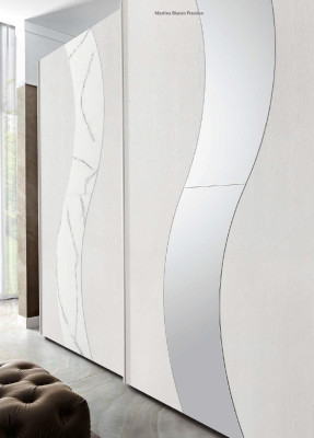 Armadio con ante scorrevoli armadio da camera da letto Armadi in legno Design moderno