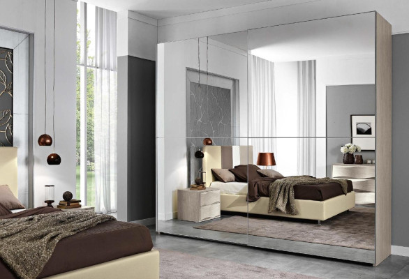 Armadio a anta scorrevole in legno per armadio da camera da letto guardaroba.