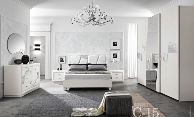 Armadi Italia Armadio Armadio di lusso a ante scorrevoli Design in legno Moderno