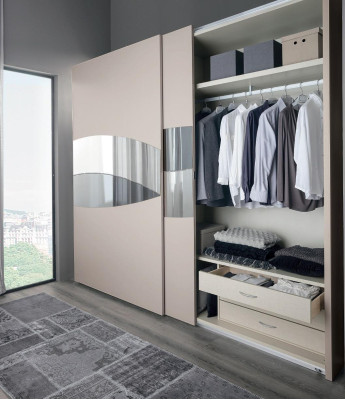 Armadio con ante scorrevoli camera da letto in legno Armadio Armadi in legno Specchio