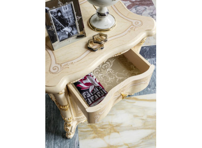 Set di comodini Mobili italiani 2 pz. Comodino in legno massello con specchio credenza
