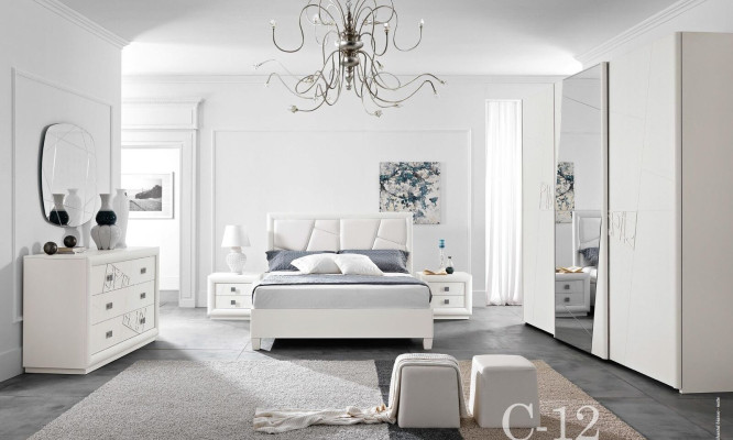 Armadi Italia Armadio guardaroba Armadio di lusso con ante scorrevoli Design in legno moderno