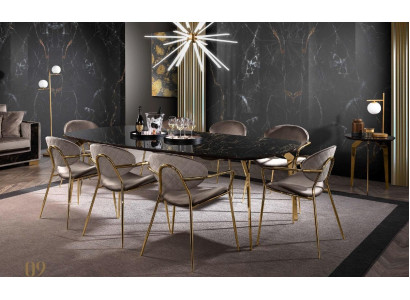 Tavolo da pranzo di lusso moderno per cucina da pranzo tavoli da pranzo in vetro di design 250 cm XXL.