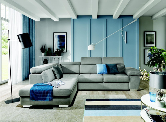 Sofà angolare arredamento salotto divano divano imbottito angolare divani set tessile designer