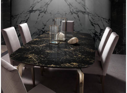 Tavolo da pranzo Nero Tavoli di design Design moderno Mobili di lusso Tavolo da pranzo per sala da pranzo Cucina
