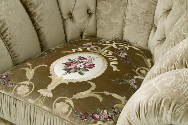 Sedia di lusso imbottita Cocktail Relax Lounge Club Mobili Design Poltrona Beige