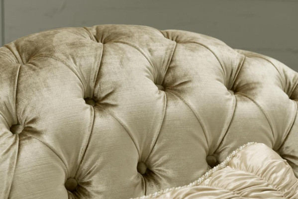 Sedia di lusso imbottita Cocktail Relax Lounge Club Mobili Design Poltrona Beige