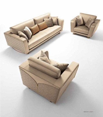 Poltrona Design Divano Tessuto Relax Lounge Lusso TV Club Imbottito Sedile
