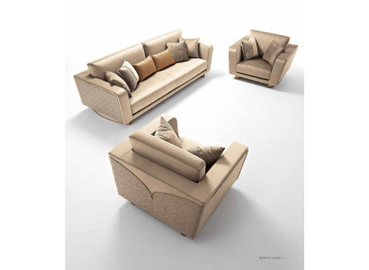 Poltrona Design Divano Tessuto Relax Lounge Lusso TV Club Imbottito Sedile