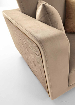 Poltrona Design Divano Tessuto Relax Lounge Lusso TV Club Imbottito Sedile
