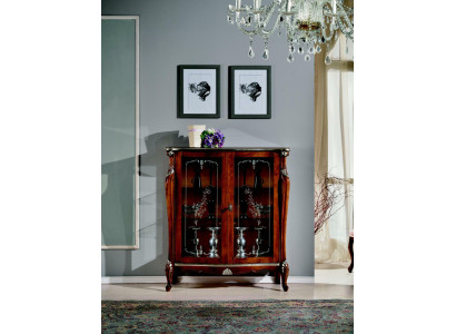 Design di mobili di lusso in legno Vetrina stile antico Barocco Armadio credenza italiana