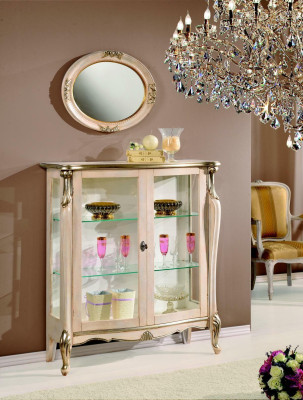 Mobili in legno stile barocco Vetrina Vetrina Armadietto Armadi Italiani