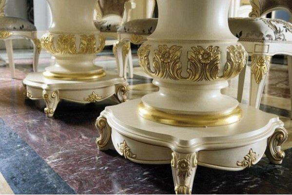 Lusso Tavolo Rotondo in Legno Massello Italiano Tavoli da Sala da Pranzo Mobili Tondi Tavolo da Pranzo Nuovo