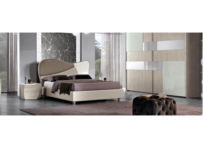 Mobili moderni di lusso Nuovo letto Tessile 2x Comodino 3 pezzi Set camera da letto