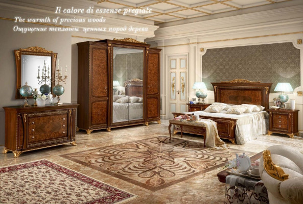 Letto matrimoniale Letti Camera da letto Letti design Bizzotto Mobili Legno massiccio Letto Nuovo