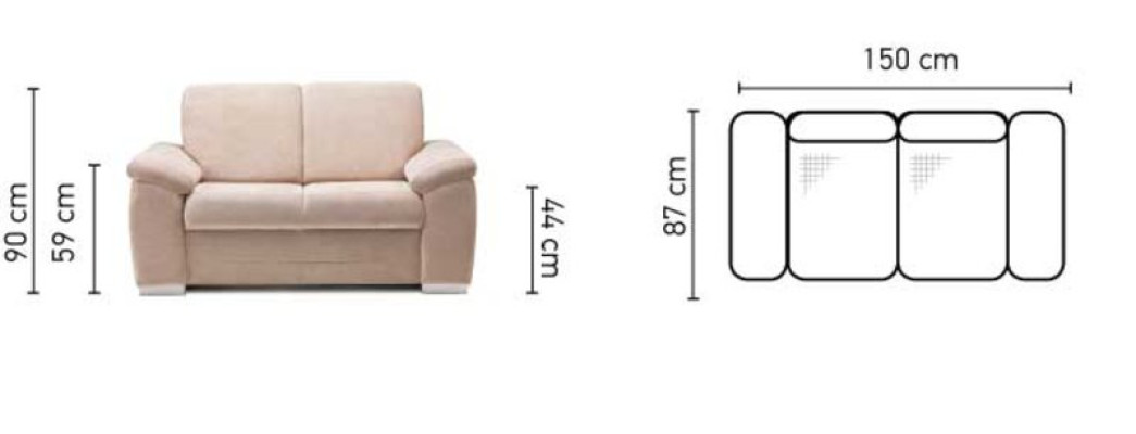 Design 2 posti divani relax Club Lounge divano tessile imbottito divano in tessuto