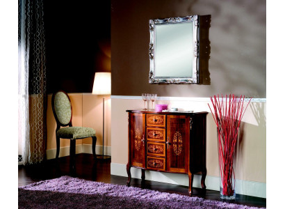 Mobili in stile italiano, tavoli da consolle di lusso RTV, cassettiera marrone in stile barocco antico, nuovo.