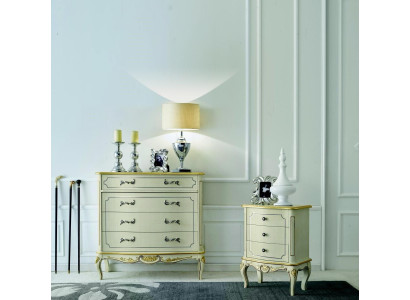 Design mobili stile barocco, cassettone in legno, mobili italiani, credenza di lusso.