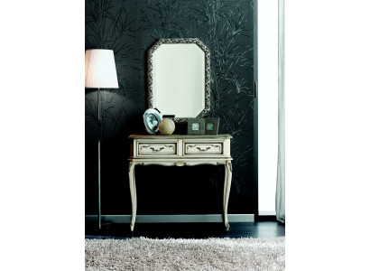 Mobili Stile Barocco Consolle da Parete Tavolo Bianco Classico in Legno 90 cm Nuovo.