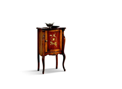 Design Mobili Stile Barocco Comò Vetrina Marrone Legno Lusso Italiano