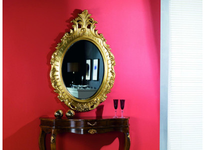 Classico specchio di lusso design, specchio da parete barocco rococò 88x133cm cornice in legno nuovo