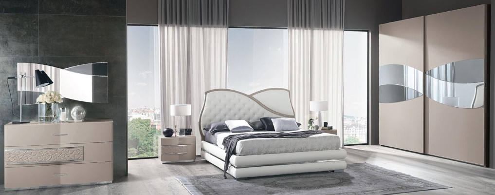 Letto Telai del letto Cornice del letto Letti Matrimoniale Letto matrimoniale di lusso Bianco Design moderno
