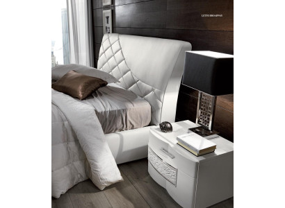 Letto, telai del letto, cornice del letto, letti, doppio, lusso, letto matrimoniale, bianco, design moderno.