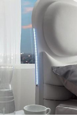 Letto matrimoniale Letto Struttura del letto Telai del letto Bianco Doppio Moderno Lusso Stile Italy Nuovo