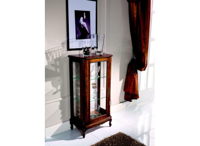 Mobili di design Vetrina italiana marrone in legno Armadi di lusso Credenza classica