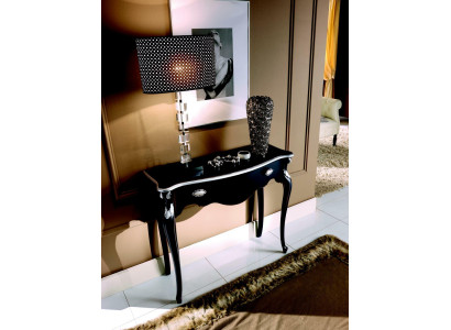 Tavolo da console. Console nera Design Mobili italiani Barocco Legno
