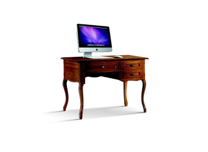 Scrivania di lusso in stile classico italiano in legno, arredamento per ufficio.