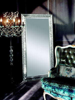 Specchio Specchio da parete design Atrio Soggiorno Bagno Legno Vetro design SP7690 Sospeso