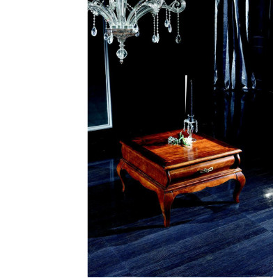 Legno Mobili Italiani Stile Barocco Marrone Tavolino di lusso Tavolo da soggiorno Nuovo